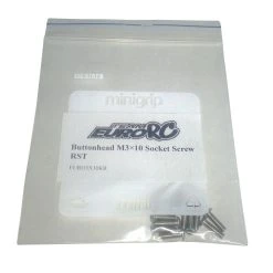 EuroRC Button Head M3x10 RST Socket Screw (10)