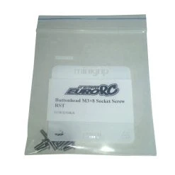 EuroRC Button Head M3x8 RST Socket Screw (10)