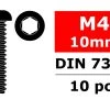 Team Corally Steel Screws M4 X 10mm Hex Button Head (10)