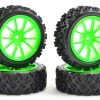 Fastrax 1/10 Street / Rally Tyre 10SP (4): Green -Louise RC Shop gallery1 1