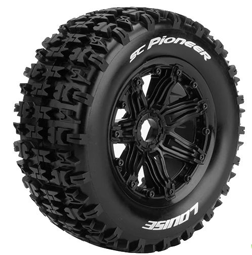 Louise RC - SC-Pioneer 1/5 Buggy Tire On Black Bead-Lock Wheel - Sport - Rear - 24mm Hex - (2) 3 Louise RC - SC-Pioneer 1/5 Buggy Tire On Black Bead-Lock Wheel - Sport - Rear - 24mm Hex - (2)