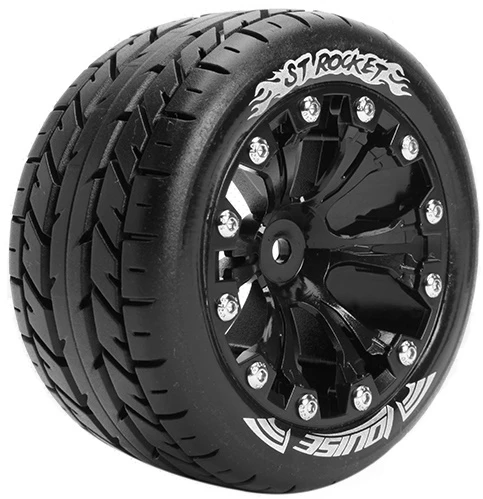 Louise RC 1:10 ST-Rocket 2.8 Inch Truck Tire Mounted On Black Rim - ARRMA Offset - Sport (2) 3 Louise RC 1:10 ST-Rocket 2.8 Inch Truck Tire Mounted On Black Rim - ARRMA Offset - Sport (2)