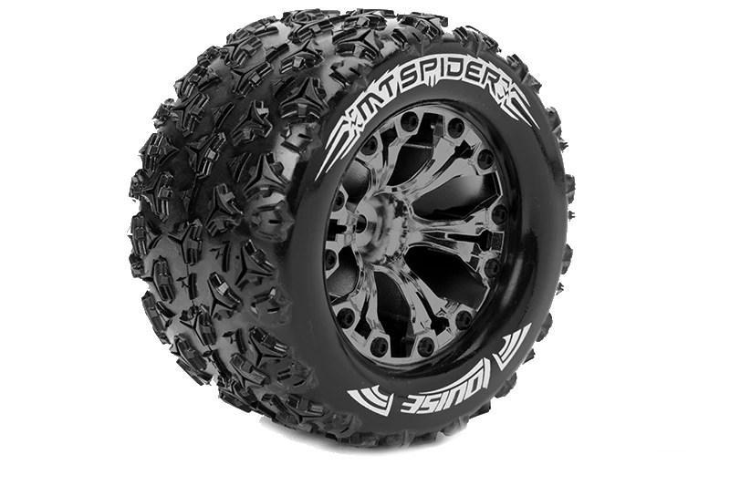 Louise RC 1:10 MT-Spider 2.8" Monster Truck Tire On Black Chrome Wheel - ARRMA Offset - Sport (2) 4 Louise RC 1:10 MT-Spider 2.8" Monster Truck Tire On Black Chrome Wheel - ARRMA Offset - Sport (2) - Image 2