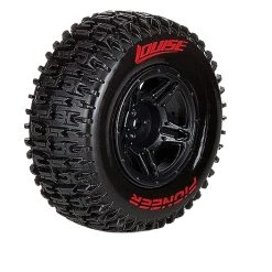 Louise RC SC - Pioneer SC Tyre With Black Rim For Traxxas Rear (Mounted) - Soft (2)