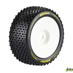 Louise RC T-Pirate 1:8 Truggy Tires - 0 Offset White Rim - Soft - (2) -Louise RC Shop t pirate65