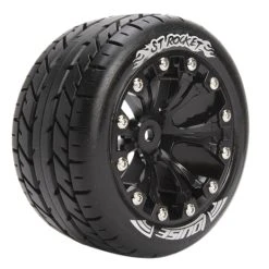 Louise RC 1:10 ST-Rocket 2.8 Inch Truck Tire Mounted On Black Rim - 0 Offset - Soft (2)