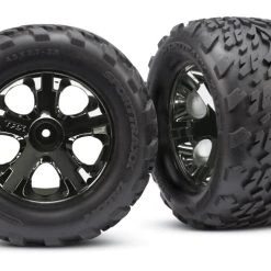 Traxxas Talon Tyres Pre-Glued On All-Star Black Chrome Wheels (2.8 Inch) (2)