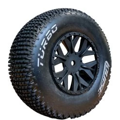 Louise RC - Turbo SC Tyre With Black Rim For Asso SC10 4x4 - Mounted - Soft - (2) -Louise RC Shop turbo sbaa 2