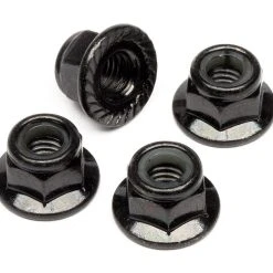 HPI Racing Flanged Lock Nut M5 - Black (4)
