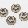 Yokomo Aluminum - Large Diameter Flanged Nut - Thin (4) -Louise RC Shop zc n4flt
